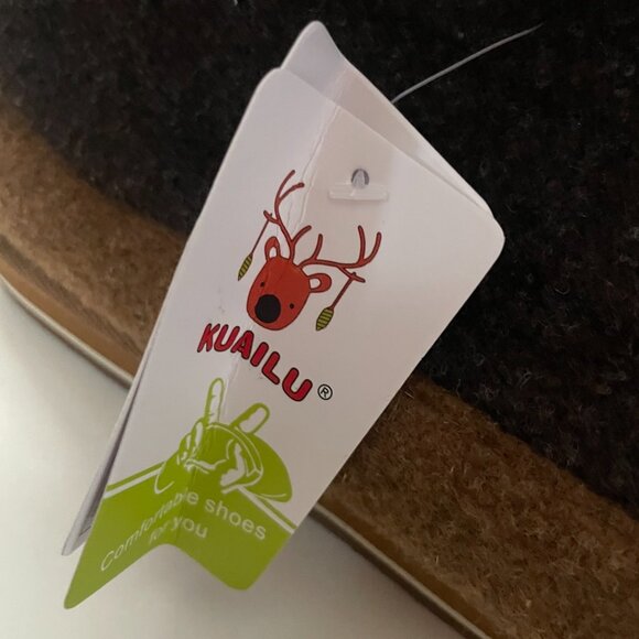 KuaiLu Men’s Wool House Slippers - Picture 2 of 13